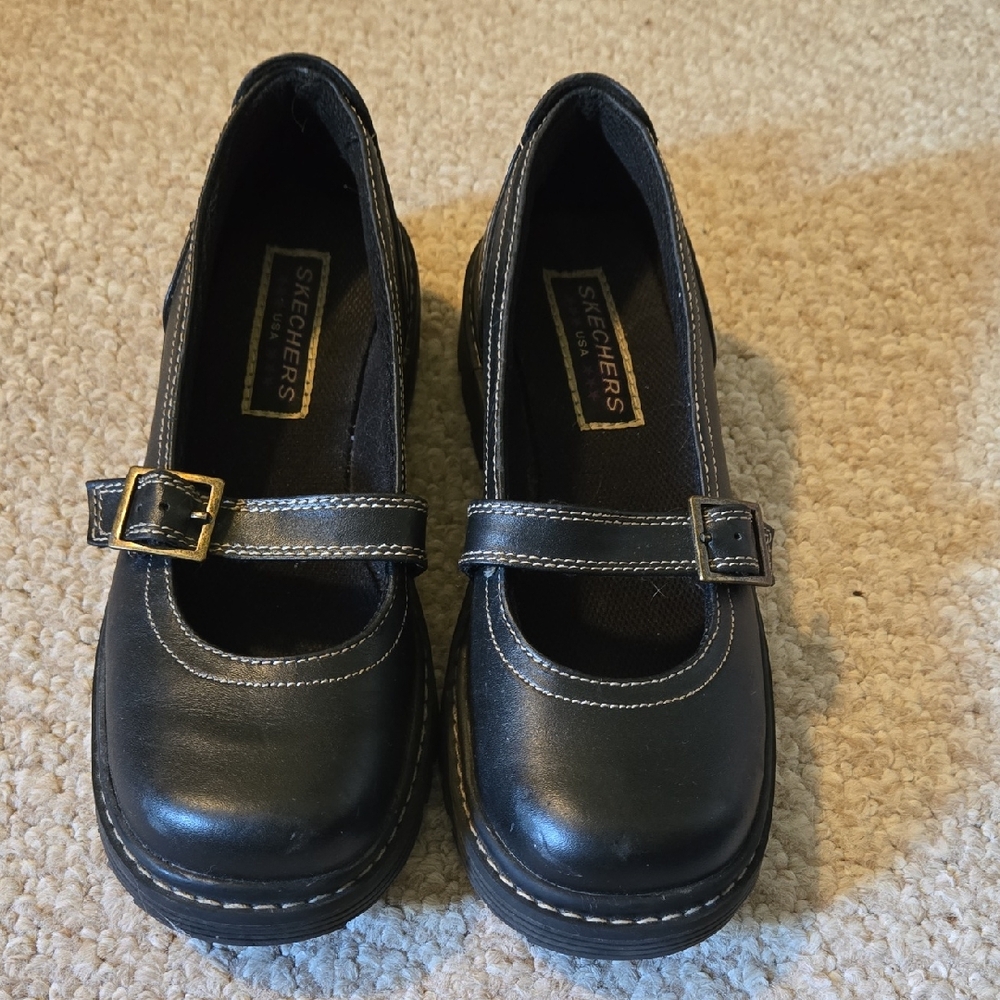 Skechers Black Mary Jane Dress Shoes for Women